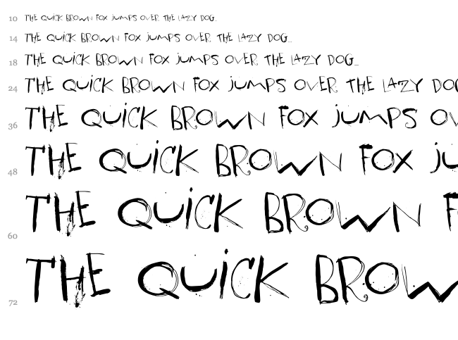 DK Ravenheart font waterfall